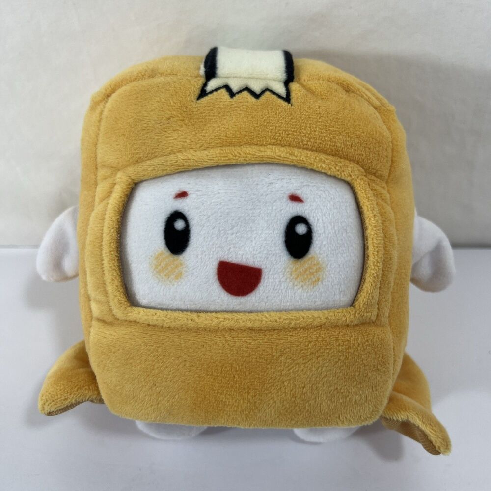 Lankybox Boxy 6 Inch Plush Toy Gold & White Soft Series 3 Stuffy
